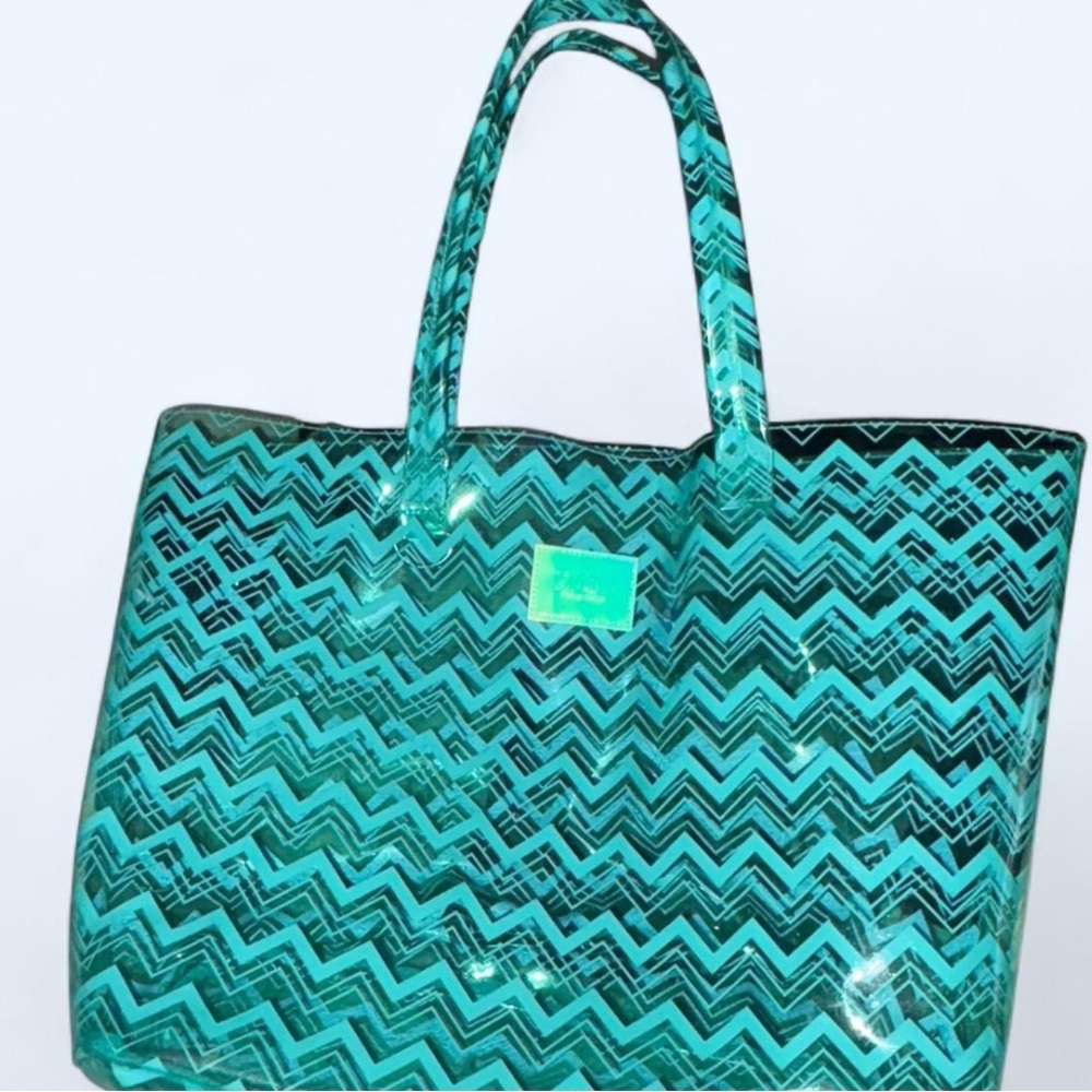 VS PINK Teal beach Tote Bag